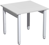 Geramöbel Schreibtisch 4-Fuß Pro Quadrat 667102 höhenverstellbar 68-86cm (BxT) 1200x800cm Buche/Silber