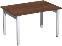 Geramöbel Schreibtisch 4-Fuß Pro Quadrat 667102 höhenverstellbar 68-86cm (BxT) 1200x800cm Buche/Silber