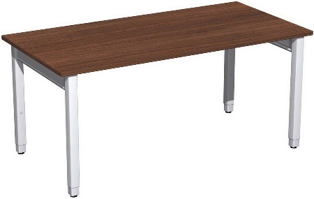 Geramöbel Schreibtisch 4-Fuß Pro Quadrat 667102 höhenverstellbar 68-86cm (BxT) 1200x800cm Buche/Silber