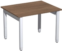 Geramöbel Schreibtisch 4-Fuß Pro Quadrat 667102 höhenverstellbar 68-86cm (BxT) 1200x800cm Buche/Silber