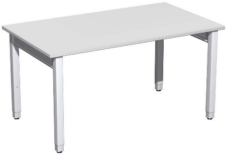 Geramöbel Schreibtisch 4-Fuß Pro Quadrat 667102 höhenverstellbar 68-86cm (BxT) 1200x800cm Buche/Silber