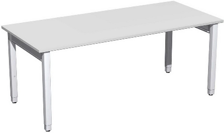 Geramöbel Schreibtisch 4-Fuß Pro Quadrat 667102 höhenverstellbar 68-86cm (BxT) 1200x800cm Buche/Silber