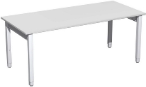 Geramöbel Schreibtisch 4-Fuß Pro Quadrat 667102 höhenverstellbar 68-86cm (BxT) 1200x800cm Buche/Silber
