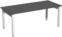 Geramöbel Schreibtisch 4-Fuß Pro Quadrat 667102 höhenverstellbar 68-86cm (BxT) 1200x800cm Buche/Silber