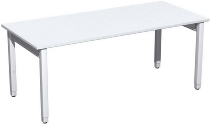 Geramöbel Schreibtisch 4-Fuß Pro Quadrat 667102 höhenverstellbar 68-86cm (BxT) 1200x800cm Buche/Silber