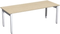 Geramöbel Schreibtisch 4-Fuß Pro Quadrat 667102 höhenverstellbar 68-86cm (BxT) 1200x800cm Buche/Silber