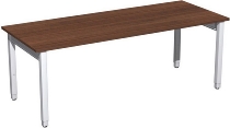Geramöbel Schreibtisch 4-Fuß Pro Quadrat 667102 höhenverstellbar 68-86cm (BxT) 1200x800cm Buche/Silber
