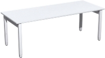Geramöbel Schreibtisch 4-Fuß Pro Quadrat 667102 höhenverstellbar 68-86cm (BxT) 1200x800cm Buche/Silber