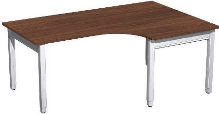 Geramöbel PC-Schreibtisch 4-Fuß Pro Quadrat 667320 PC links höhenverstellbar 68-86cm (BxT) 1600x1200cm Ahorn/Silber