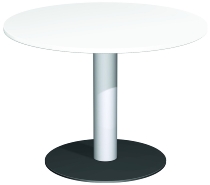 Geramöbel 710201 Besprechungstisch Kreisform Tellerfuß feste Höhe (ØxH) 900x720mm Ahorn