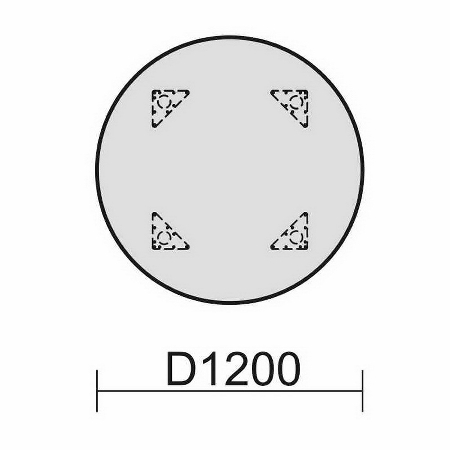 Geramöbel 710203 Besprechungstisch Kreisform Rundfuß feste Höhe (ØxH)1200x720 Ahorn/Anthrazit