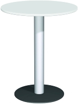 Geramöbel 710700 Besprechungstisch Kreisform Tellerfuß feste Höhe (ØxH) 900x1100mm Lichtgrau