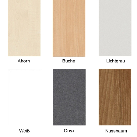 Geramöbel Thekenelement 830214 gerade mit Monitorausschnitt für Tischbreite 1400mm Nussbaum