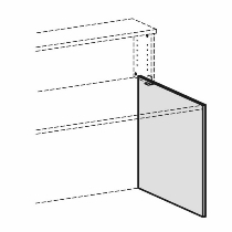 Geramöbel Seitenabschlussblende 830600 zum Thekenelement für Tischtiefe 800mm Weiß