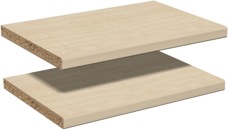 Geramöbel Einlegeböden 2er-Set 830601 für alle Thekenelemente mit Fachseiten Nussbaum