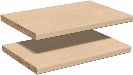 Geramöbel Einlegeböden 2er-Set 830601 für alle Thekenelemente mit Fachseiten Nussbaum