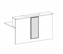 Geramöbel Designblende 830605 für Thekenelement (HxB) 812x320mm Weiß