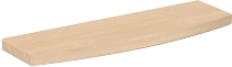 Geramöbel Taschenablage 830609 vorne gerundet für Thekenelement (BxT) 500x150mm Ahorn