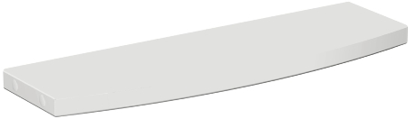 Geramöbel Taschenablage 830609 vorne gerundet für Thekenelement (BxT) 500x150mm Ahorn