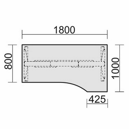 Geramöbel Elektro-Hubtisch 08F1811 PC Freiformtisch Elektro Flex elektr. Höhenverstellung 650-1250mm