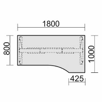 Geramöbel Elektro-Hubtisch 08F1811 PC Freiformtisch Elektro Flex elektr. Höhenverstellung 650-1250mm