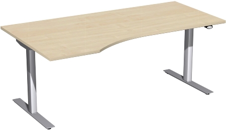Geramöbel Elektro-Hubtisch 08F1811 PC Freiformtisch Elektro Flex elektr. Höhenverstellung 650-1250mm