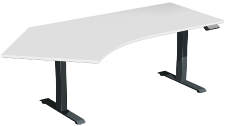 Geramöbel Elevate BASIC PC Elektro-Hubtisch Höhe 73-123 cm 08J1811 (BxT) 180 x 80/100 cm Ahorn/Silber