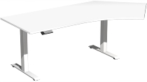 Geramöbel Elevate BASIC PC Elektro-Hubtisch Höhe 73-123 cm 08J1811 (BxT) 180 x 80/100 cm Ahorn/Silber