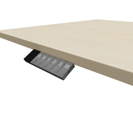 Geramöbel Elevate PLUS el Elektro-Hubtisch Höhe 63-128 cm 08K1808 (BxT) 180 x 80 cm Lichtgrau/Silber