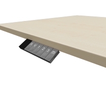 Geramöbel Elevate PLUS el Elektro-Hubtisch Höhe 63-128 cm 08K1808 (BxT) 180 x 80 cm Lichtgrau/Silber