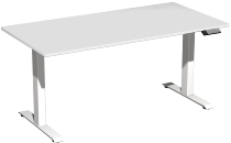 Geramöbel Elevate PLUS el Elektro-Hubtisch Höhe 63-128 cm 08K1808 (BxT) 180 x 80 cm Lichtgrau/Silber