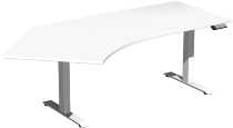 Geramöbel Elevate PLUS 135° Elektro-Hubtisch Höhe 63-128 cm 08K1616 (BxT) 2166 x 80/113 cm Nussbaum/Weiß