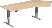 Geramöbel Elevate PLUS 135° Elektro-Hubtisch Höhe 63-128 cm 08K1616 (BxT) 2166 x 80/113 cm Nussbaum/Weiß