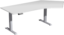 Geramöbel Elevate PLUS 135° Elektro-Hubtisch Höhe 63-128 cm 08K1616 (BxT) 2166 x 80/113 cm Nussbaum/Weiß