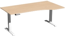 Geramöbel Elevate PLUS 135° Elektro-Hubtisch Höhe 63-128 cm 08K1616 (BxT) 2166 x 80/113 cm Nussbaum/Weiß