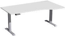 Geramöbel Elevate PLUS 135° Elektro-Hubtisch Höhe 63-128 cm 08K1616 (BxT) 2166 x 80/113 cm Nussbaum/Weiß