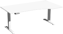 Geramöbel Elevate PLUS 135° Elektro-Hubtisch Höhe 63-128 cm 08K1616 (BxT) 2166 x 80/113 cm Nussbaum/Weiß