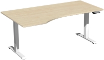 Geramöbel Elevate PLUS 135° Elektro-Hubtisch Höhe 63-128 cm 08K1616 (BxT) 2166 x 80/113 cm Nussbaum/Weiß