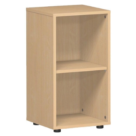 Geramöbel Regal 382001-W Flex Regal 2OH mit Standfüßen (BxTxH) 80 x 40 x 75,2cm Weiß