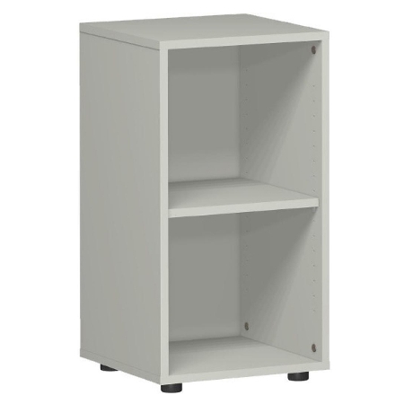 Geramöbel Regal 382001-W Flex Regal 2OH mit Standfüßen (BxTxH) 80 x 40 x 75,2cm Weiß