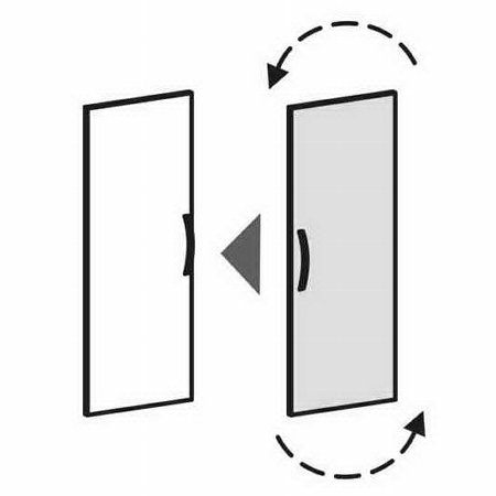 Geramöbel Flügeltür 345700-A Flex Flügeltür 5OH für Korpusbreite 40cm Ahorn