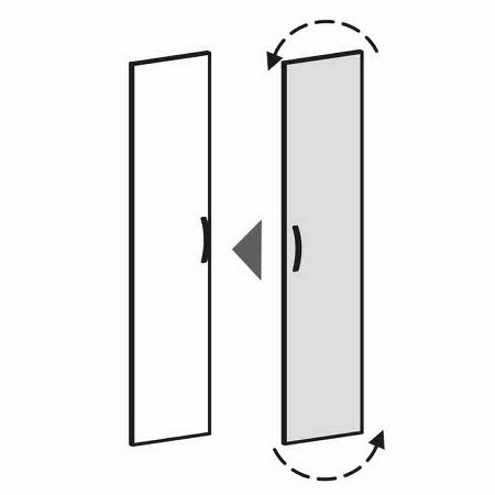 Geramöbel Flügeltür 345700-A Flex Flügeltür 5OH für Korpusbreite 40cm Ahorn