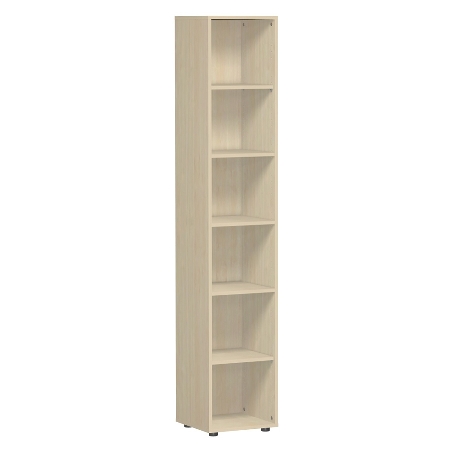Geramöbel Regal 346001-W Flex Regal 6OH mit Standfüßen (BxTxH) 40 x 40 x 216cm Weiß