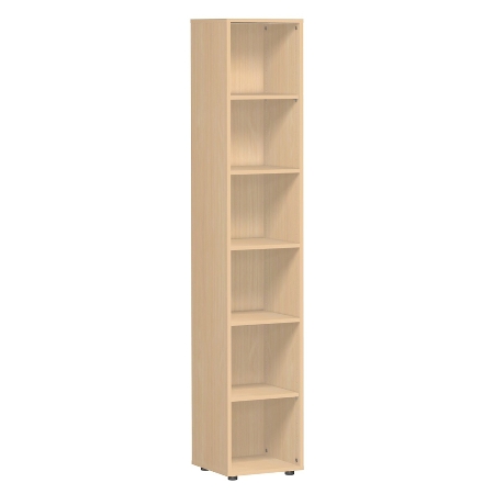 Geramöbel Regal 346001-W Flex Regal 6OH mit Standfüßen (BxTxH) 40 x 40 x 216cm Weiß