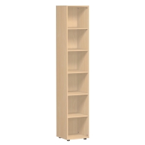 Geramöbel Regal 346001-W Flex Regal 6OH mit Standfüßen (BxTxH) 40 x 40 x 216cm Weiß