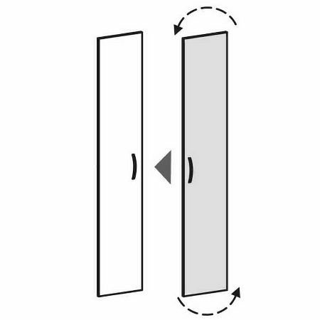 Geramöbel Flügeltür 345700-A Flex Flügeltür 5OH für Korpusbreite 40cm Ahorn