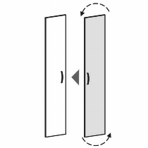 Geramöbel Flügeltür 345700-A Flex Flügeltür 5OH für Korpusbreite 40cm Ahorn