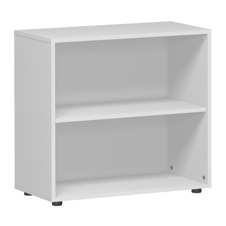 Geramöbel Regal 382001-W Flex Regal 2OH mit Standfüßen (BxTxH) 80 x 40 x 75,2cm Weiß
