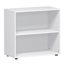 Geramöbel Regal 382001-W Flex Regal 2OH mit Standfüßen (BxTxH) 80 x 40 x 75,2cm Weiß