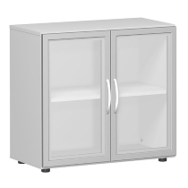 Geramöbel Schranksystem FLEX Glastürenschrank 2OH Breite 80cm